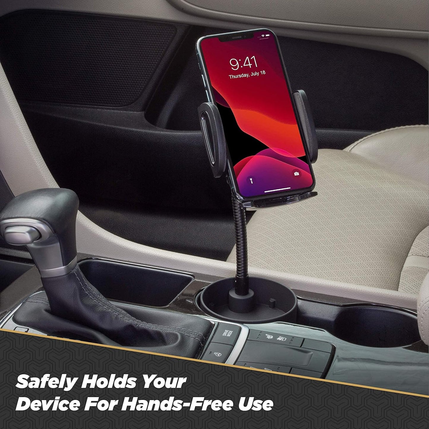 SUHCUPM-XCES0 Select Cup Holder Phone Mount Cradle for Car or Truck - Universal Hands-Free Gooseneck Mount for Car Cup Holder - Vehicle Cell Phone Cradle for Iphone or Android Smartphones
