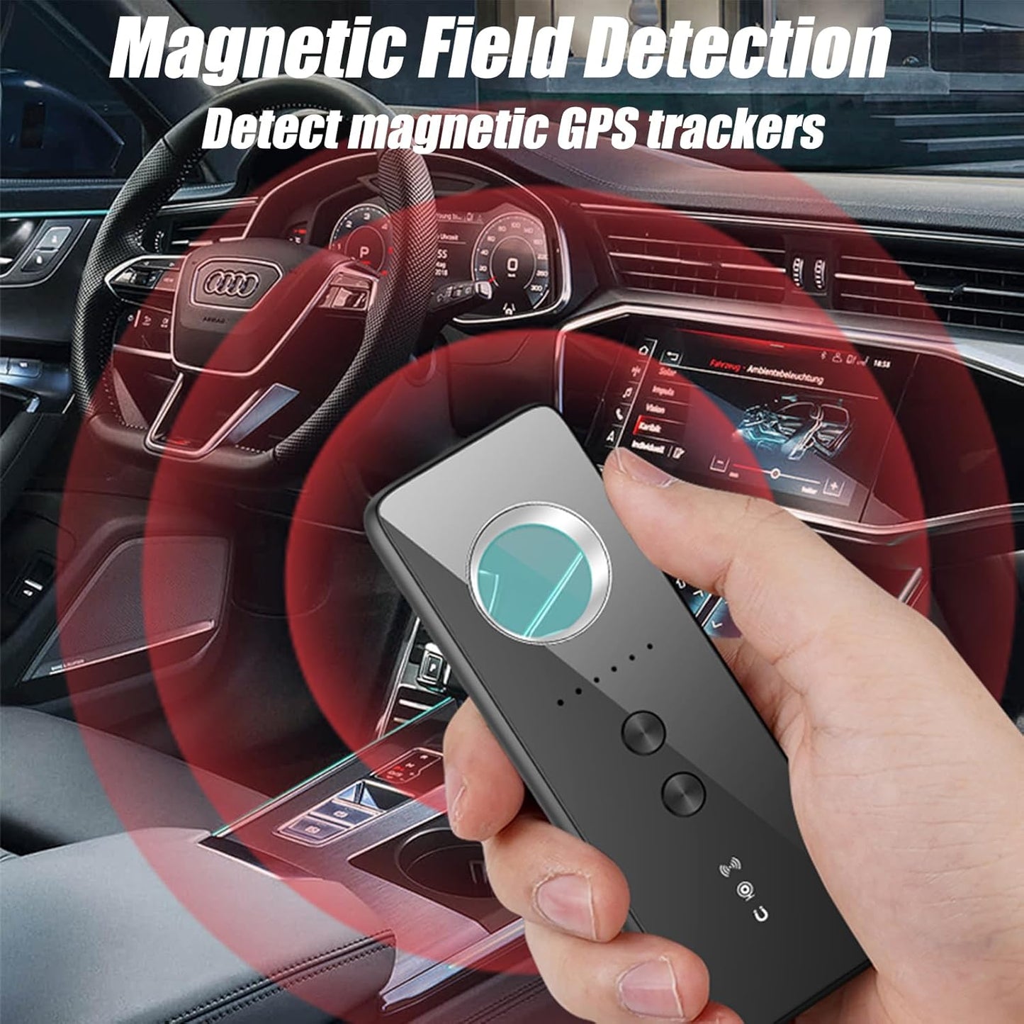 Hidden Camera Detector, 2025 Camera Finder, anti Spy, GPS Tracker Detector, Portable Bug Detector RF Signal Finder for Airbnb, Hotels, Travel, Home, Office, Bathroom