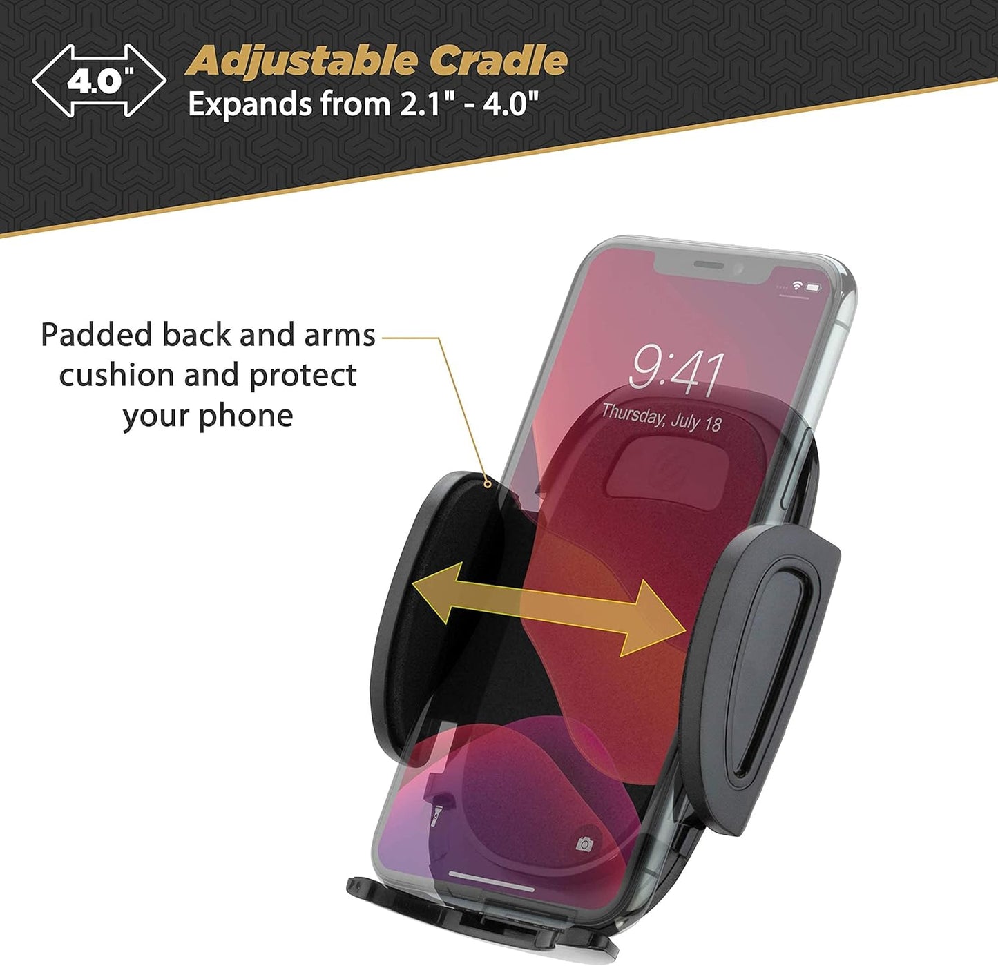 SUHCUPM-XCES0 Select Cup Holder Phone Mount Cradle for Car or Truck - Universal Hands-Free Gooseneck Mount for Car Cup Holder - Vehicle Cell Phone Cradle for Iphone or Android Smartphones